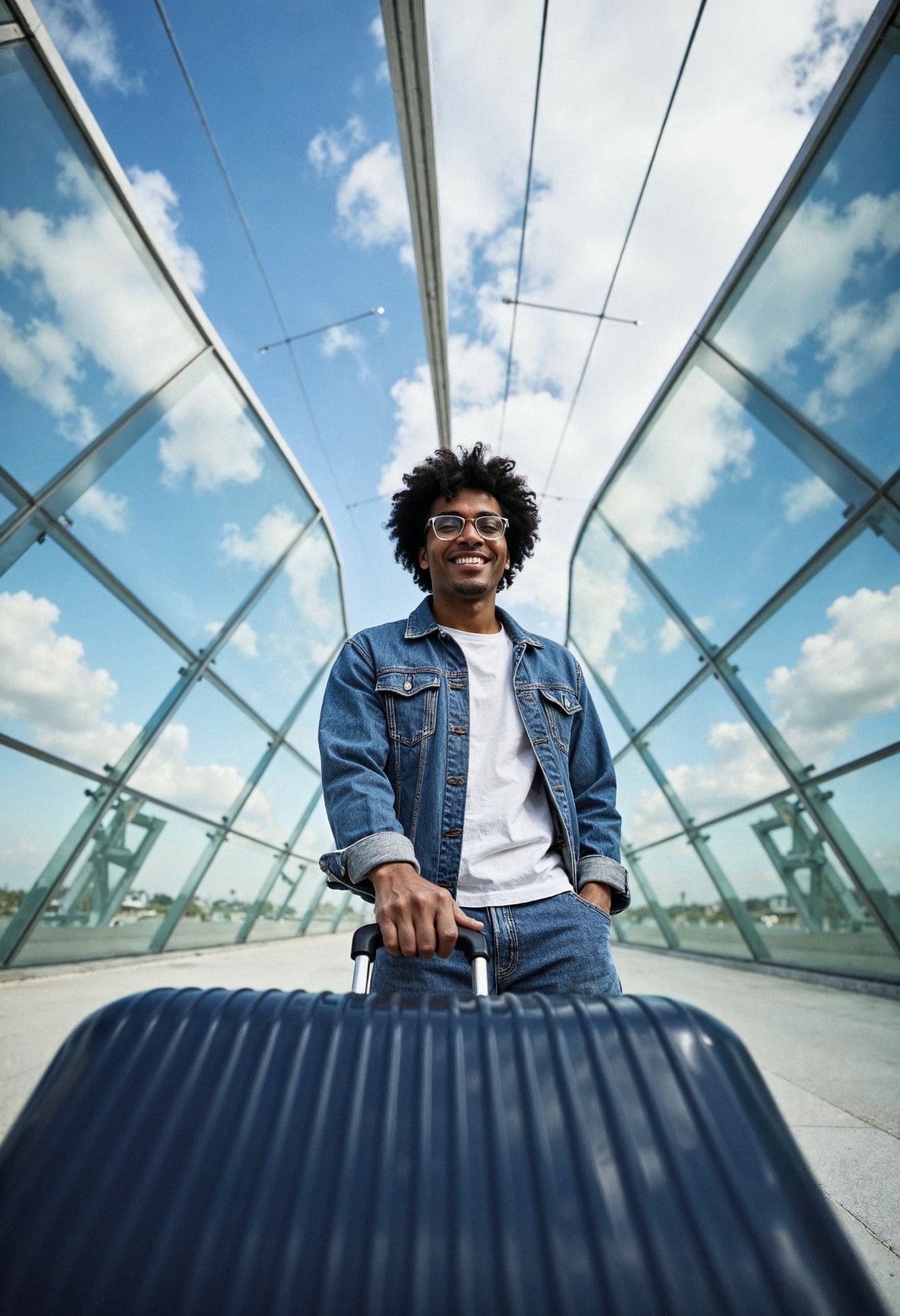 Traveller with luggage ready for a journey